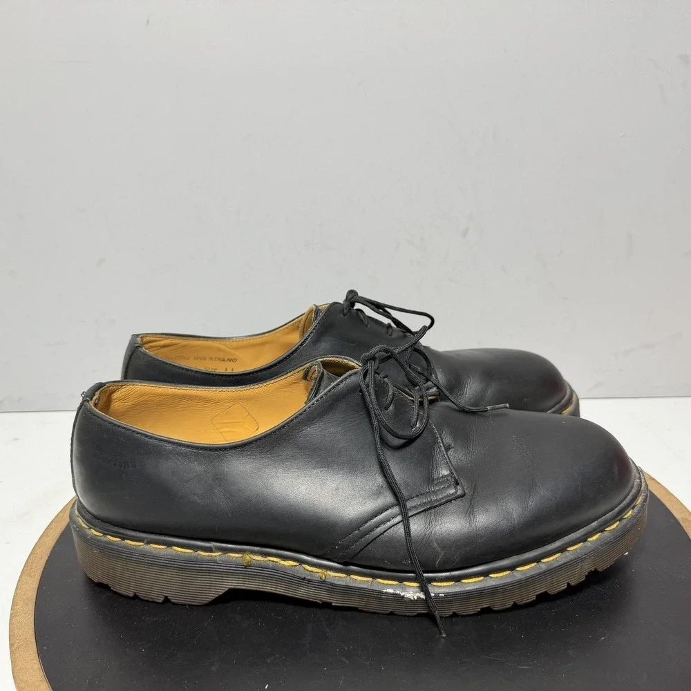 Vintage Dr Martens 1461 Oxford Men Size 11 Made In England Black Leather Grunge